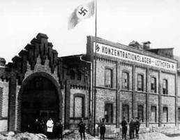 Außenansicht des KZ Osthofen, Aufnahme vom April 1933