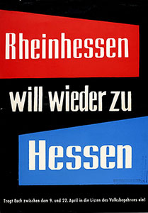 Wahlplakat Rheinhessen-Bund